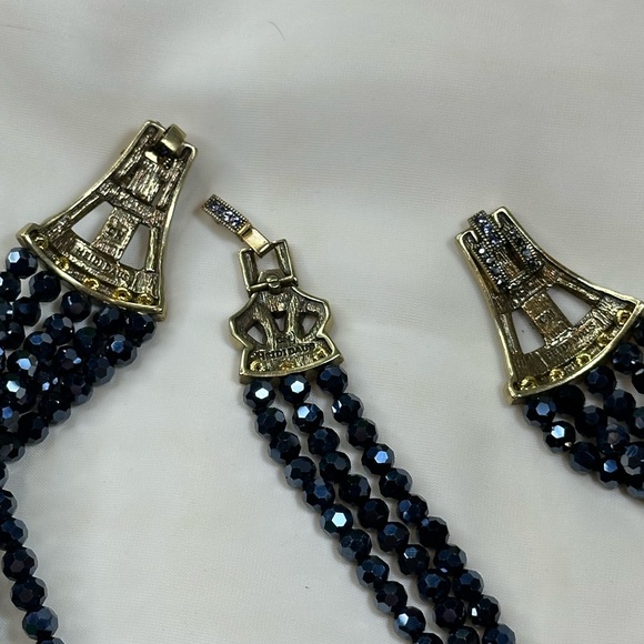 Heidi Daus beaded faceted necklace & bracelet set 2pc - Picture 10 of 12